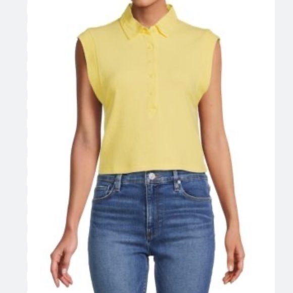 rag & bone Mckenna Cotton yellow top size S - Picture 1 of 7